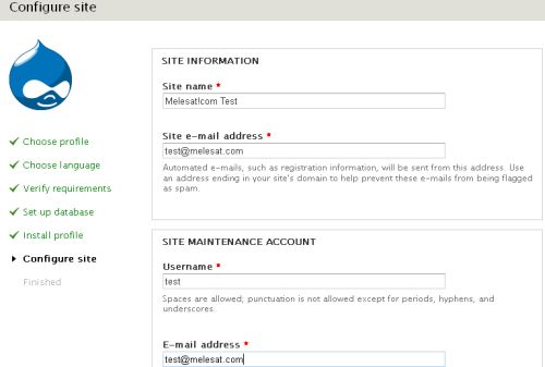 Konfigurasi Drupal