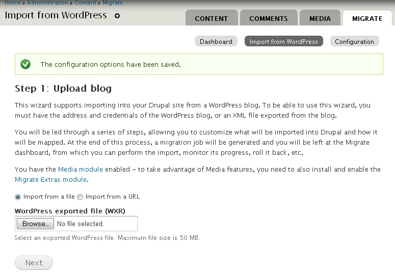 Langkah 1: Upload Blog